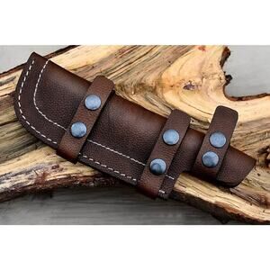 Alzafash Handmade Leather Knife Sheath With Belt Loop New In Box Brown